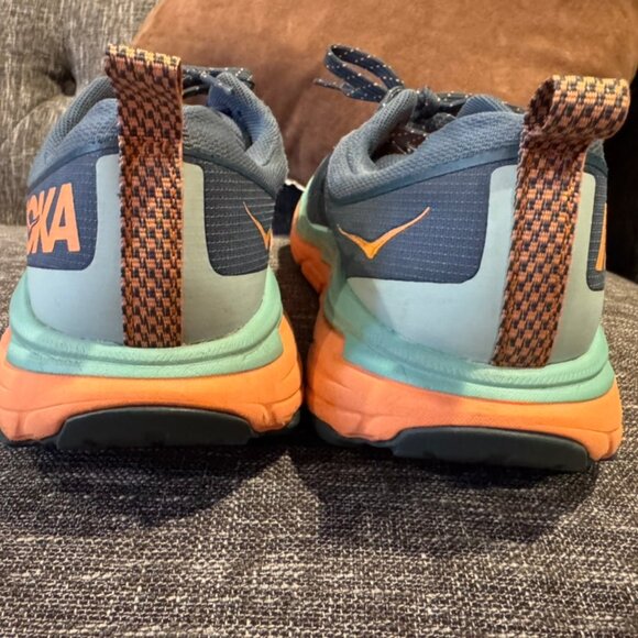 HOKA One One Challenger ATR 6 Running Shoes Women’s 9.5 Real Teal Cantaloupe - Picture 3 of 9